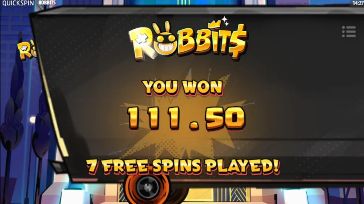 Karakter kelinci dalam slot Robbits sedang merencanakan perampokan kasino