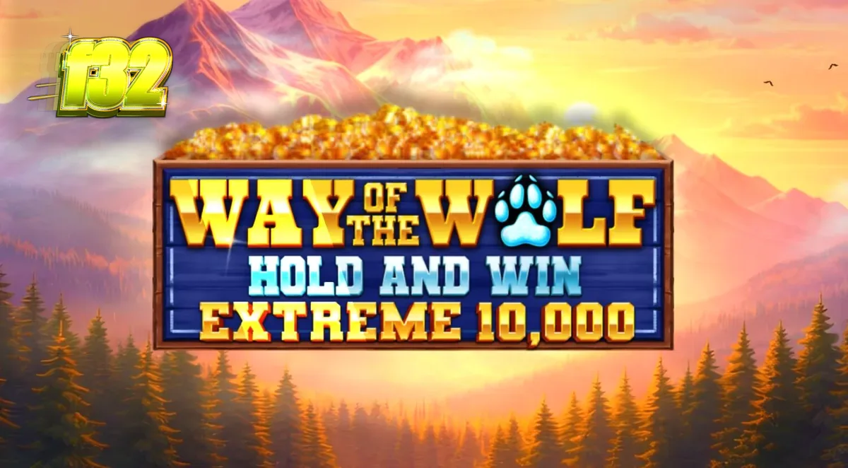 Pemandangan atmosferik hutan di bawah sinar bulan dalam slot Way of the Wolf