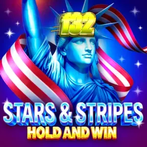 Tampilan visual slot Stars & Stripes Hold and Win dengan elemen patriotik